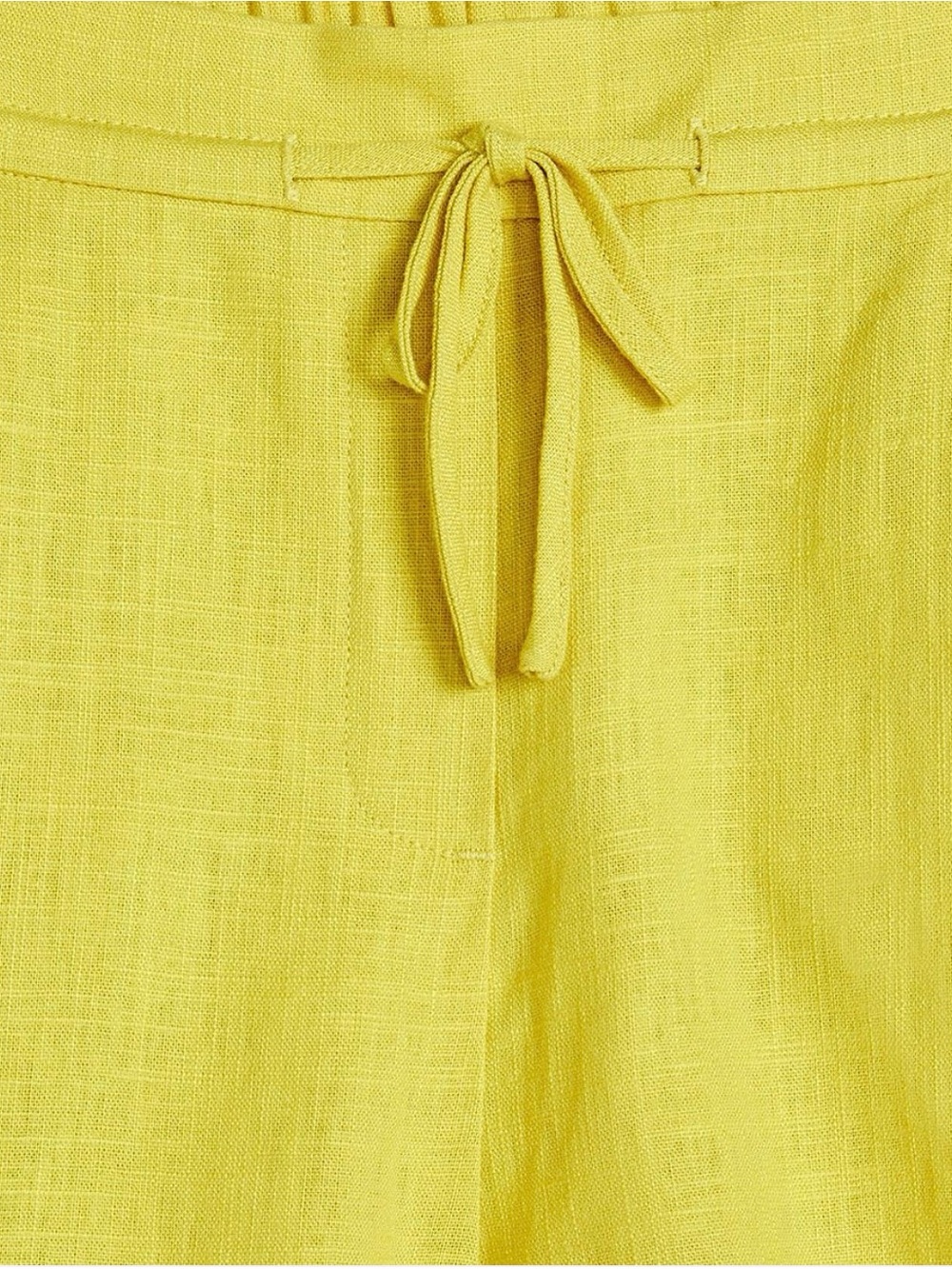 RW&CO. Yellow Linen-Blend Drawstring Shorts - Picture 3 of 8